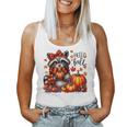 Hello Fall Vibes Raccoon Autumn Pumpkin Halloween Girl Women Women Tank Top