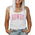 Preppy Cowgirl Varsity Pink Howdy Western Girls Women Tank Top