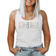 Retro God Is Good All The Time Jesus Christian Faith Worship Women Tank Top