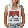 Save A Horse Ride A Cowgirl Lesbian Lgbt Pride Month Women Tank Top