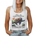 Sloth Bin Da Kann Losgehen Und Ja Es Escaliert Eh Costume Gray Tank Top Frauen