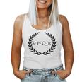 Spqr Senatus Popuplus Que Roman Roman Republic Rome Gray Tank Top Frauen