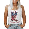 Trump Girl American Flag Vote Trump Girl Republican Cowgirl Women Tank Top