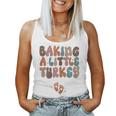 Vintage Growing A Little Turkey Thanksgiving Pregnancy Women Tank Top