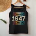 77° Compleanno Uomini 77 Anno Retro Donne Nati Nel 1947 Canotta da donna Regalos divertidos