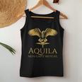 Ancient Roman Aquila Quote The Eagle Does Not Catch Flies Canotta da donna Regalos divertidos