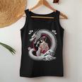 Arte Del Tatuaje De Geisha Y Dragón Cuello Camiseta sin mangas para mujer Regalos divertidos