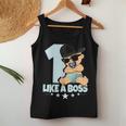 Bambino 1° Compleanno Ragazza 1 Anno Like A Boss Bambini Canotta da donna Regalos divertidos