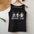 Boo Ghost Books Book Club Halloween School Teacher Women Tank Top Personalized Gifts