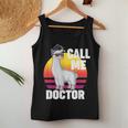 Call Me Doctor Lama Llama Documento Diseño De Doctor Camiseta sin mangas para mujer Regalos divertidos