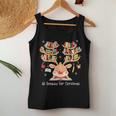 Christmas Reindeer Books All Booked For Christmas Teacher Women Tank Top Personalized Gifts