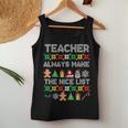 Christmas Teacher Nice List Ugly Christmas Sweater Women Tank Top Personalized Gifts