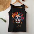 Colourful La Catrina Sugar Skull Woman Dia De Los Muertos Tank Top Frauen Lustige Geschenke