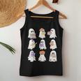 Cute Ghost Reading Books Teacher Halloween Reading Women Tank Top Personalized Gifts
