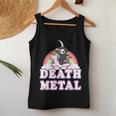 Death Metal Rock Music Rainbow Grim Reaper Riding Unicorn Canotta da donna Regalos divertidos