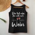 Die Tut Nix Die Will Nur Wein Wine Lover Slogan Tank Top Frauen Lustige Geschenke