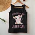 Echte Mädchen Lieben Kühe Cow Tank Top Frauen Lustige Geschenke