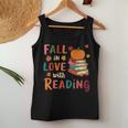Fall In Love With Reading Autumn Thanksgiving Teacher Women Tank Top Personalized Gifts