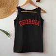 Georgia Ga Vintage Sports Red Women Tank Top Personalized Gifts