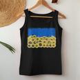 Girasol Bandera Ucrania Lindo Floralintage Ucrania Camiseta sin mangas para mujer Regalos divertidos