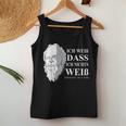 Ich Weiß Dass Ich Nichts Weiß Socrates Philosoph Teacher Tank Top Frauen Lustige Geschenke