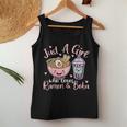 Just A Girl Who Loves Ramen And Boba Ramen Boba Bubble Women Tank Top Personalized Gifts