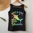 Just A Girl Who Loves Sharks Cute Shark Lover Girls Women Tank Top Funny Gifts