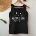 Karma Is A Cat Music Lover Fan Cat Cadeau Pour Les Amoureux Des Chats Débardeur pour femme Cadeaux drôles