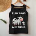 I Love Cows And My Momma Mamá Mamá Madre Madre Hijo Hija Camiseta sin mangas para mujer Regalos divertidos