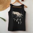 Mano Y Cristales Astronomía Mística Luna Tatuaje Cuello Camiseta sin mangas para mujer Regalos divertidos