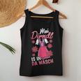 Mei Dirndl Is In Da Wäsch Edelweiss Tracht Women's S Tank Top Frauen Lustige Geschenke