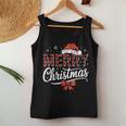 Merry Christmas Lights Santa Hat Xmas Family Women Tank Top Personalized Gifts