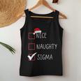 Nice Naughty Sigma List Santa Claus Sarcastic Women Tank Top Personalized Gifts