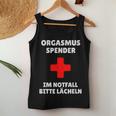 Orgasm Dispenser Im Notfall Bitte Lächeln Party Fun Tank Top Frauen Lustige Geschenke