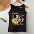 Praise Him With The Strings Bible Psalm Christian Guitar Women Tank Top Funny Gifts
