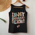 In My Pregnant Era Groovy Pregnancy Reveal Women Tank Top Unique Gifts