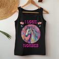 Presente De Caballo Colorido I Love Horses Camiseta sin mangas para mujer Regalos divertidos