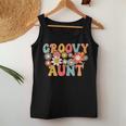 Retro Groovy Aunt 1St Birthday Auntie Matching Family Hippie Women Tank Top Personalized Gifts