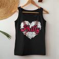 Retro Grunge Philly Baseball Love Heart Baseball Fans Women Tank Top Personalized Gifts
