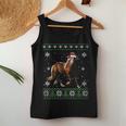 Santa Horse Ugly Sweater Animals Christmas Pajama Women Tank Top Personalized Gifts