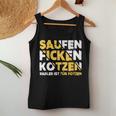 Saufen Ficken Kotzen Radler Ist Für Fotzen Beer Party Saufen Tank Top Frauen Lustige Geschenke