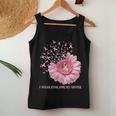 Sunflower Ribbon I Wear Pink For My Sister Breast Cancer Women Tank Top Personalized Gifts