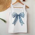 Baby Blue Bow Cute Coquette Y2k Clean Girl Aesthetic Women Women Tank Top Personalized Gifts