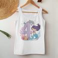 Bambino 4° Compleanno Ragazza 4 Anni Sirene Compleanno Canotta da donna Regalos divertidos