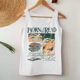 Born To Read Forced To Work Book Amante Lettura Insegnante Donne Canotta da donna Regalos divertidos