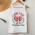 Candy Cane Crew Christmas Coquette Bow Sweet Candy Xmas Girl Women Tank Top Personalized Gifts