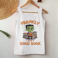 Cute Halloween Teacher Librarian Frankenstein Reading Books Women Tank Top Unique Gifts