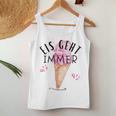 Eis Geht Immer Erdbeereis Eisparele Eiscafe Eiskiosk Tank Top Frauen Lustige Geschenke