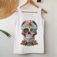 Floral Sugar Skull Day Of Dead Dia De Los Muertos Men Women Tank Top Personalized Gifts