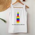 Fun Rainbow Beer Bottle Gay Lesbian Trans Pride Lgbt Women Tank Top Unique Gifts